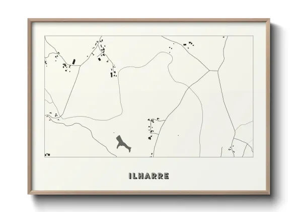 Une affiche de carte sur Ilharre