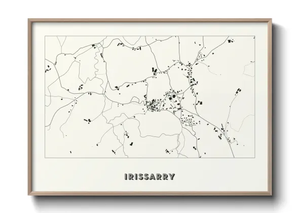 Une affiche de carte sur Irissarry