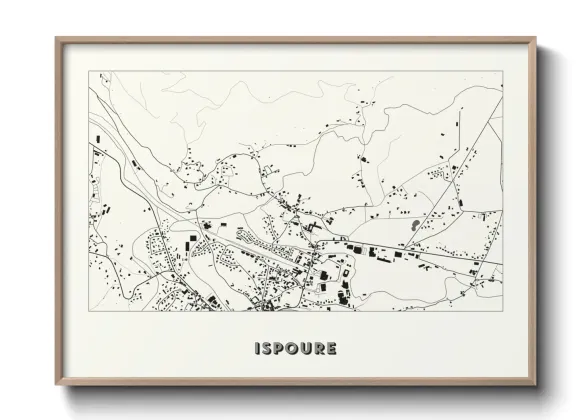Une affiche de carte sur Ispoure