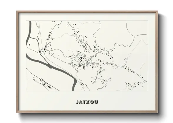 Une affiche de carte sur Jatxou