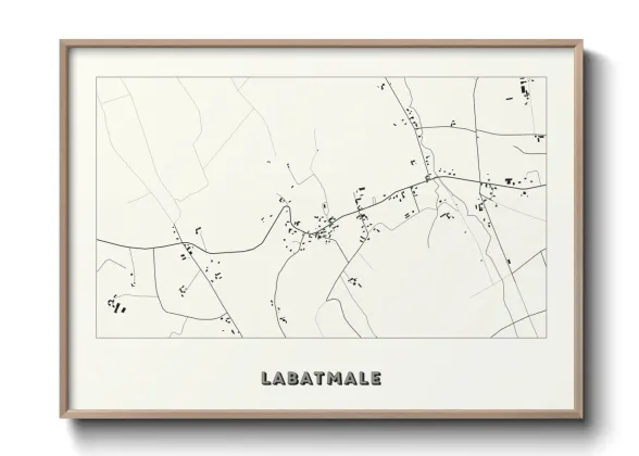 Une affiche de carte sur Labatmale