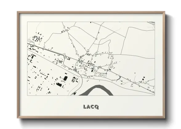 Une affiche de carte sur Lacq