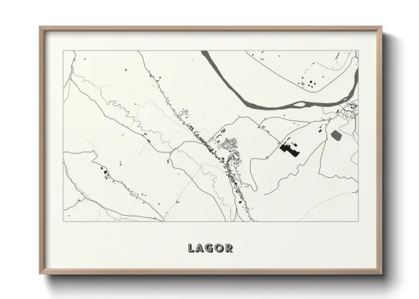 Une affiche de carte sur Lagor