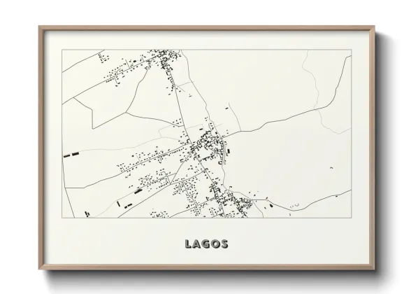 Une affiche de carte sur Lagos