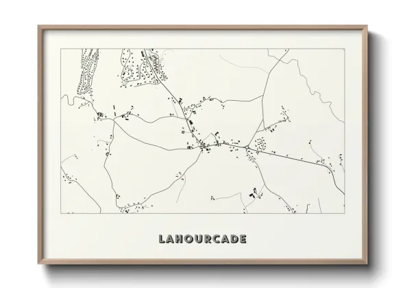Une affiche de carte sur Lahourcade