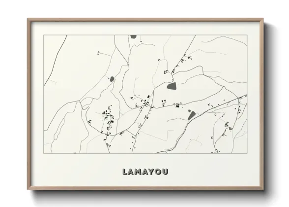 Une affiche de carte sur Lamayou