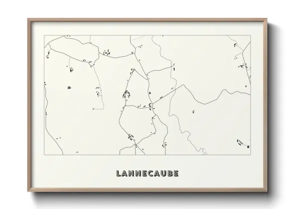 Une affiche de carte sur Lannecaube