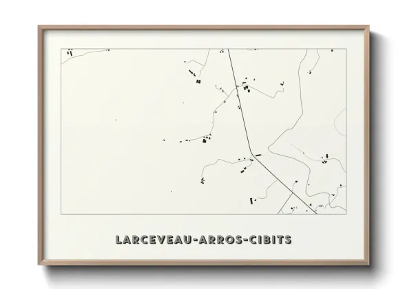 Une affiche de carte sur Larceveau-Arros-Cibits
