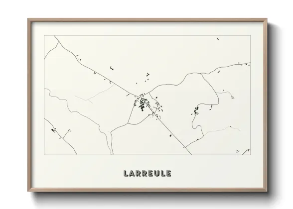 Une affiche de carte sur Larreule