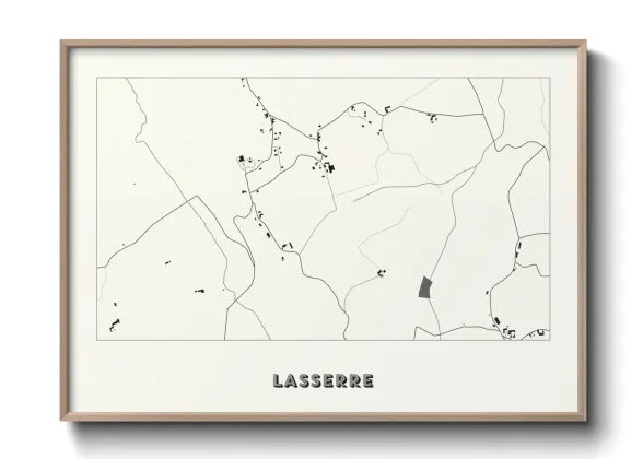 Une affiche de carte sur Lasserre