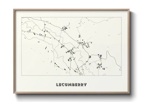 Une affiche de carte sur Lecumberry