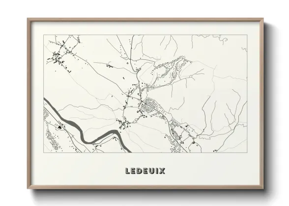 Une affiche de carte sur Ledeuix