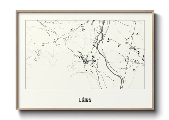 Une affiche de carte sur Lées