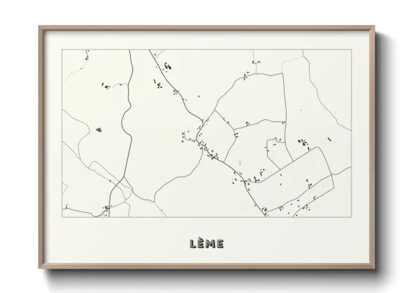 Une affiche de carte sur Lème