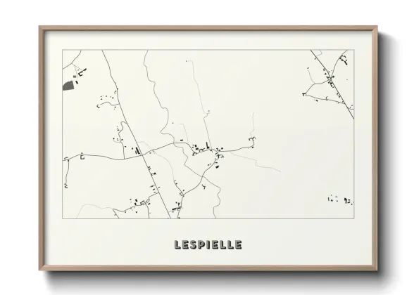 Une affiche de carte sur Lespielle