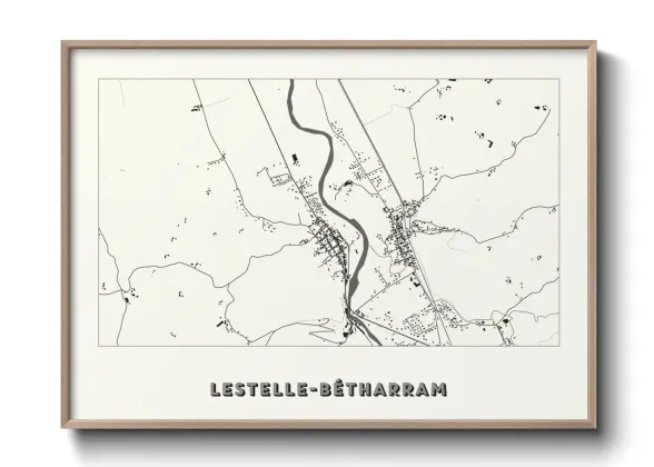 Une affiche de carte sur Lestelle-Bétharram