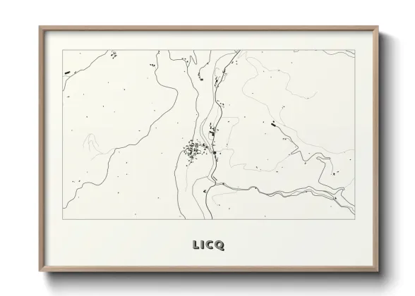 Une affiche de carte sur Licq