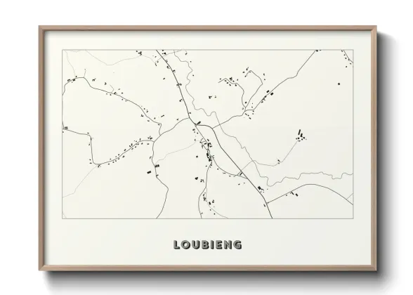 Une affiche de carte sur Loubieng