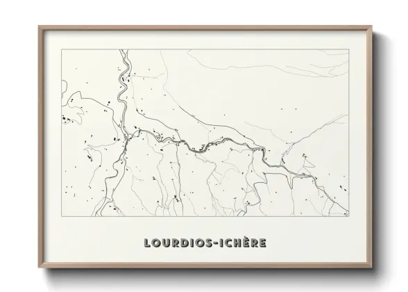 Une affiche de carte sur Lourdios-Ichère