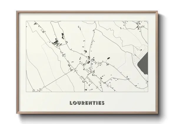Une affiche de carte sur Lourenties