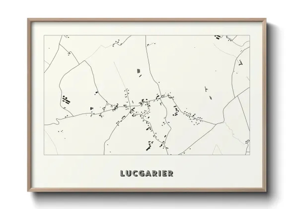 Une affiche de carte sur Lucgarier