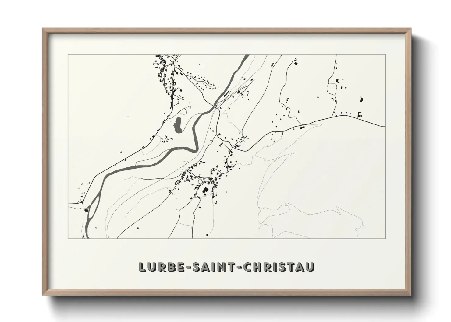 Un poster carteLurbe-Saint-Christau