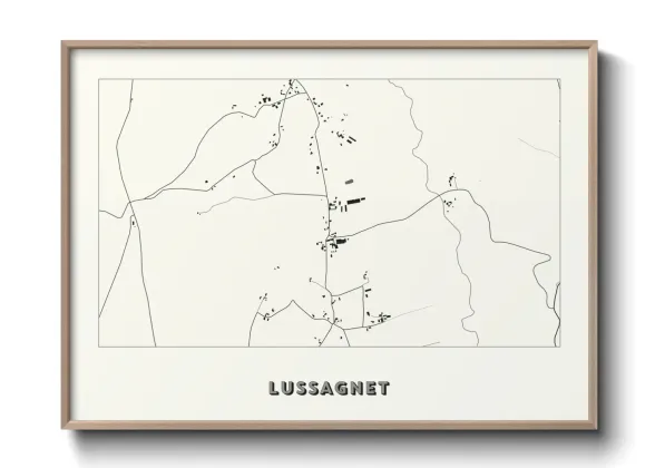 Une affiche de carte sur Lussagnet