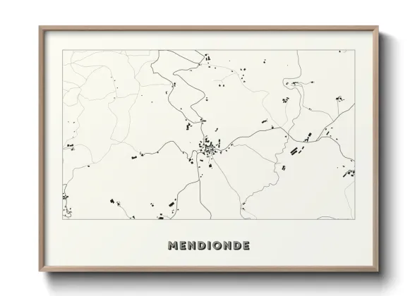 Une affiche de carte sur Mendionde