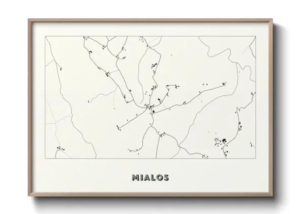 Une affiche de carte sur Mialos