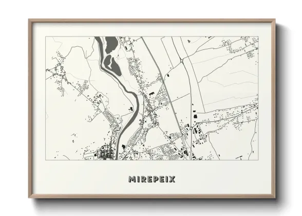 Une affiche de carte sur Mirepeix
