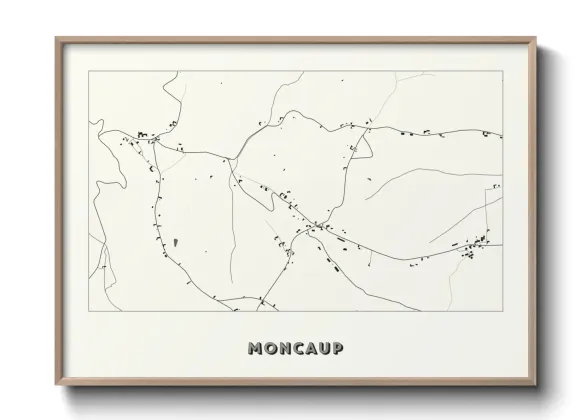 Une affiche de carte sur Moncaup