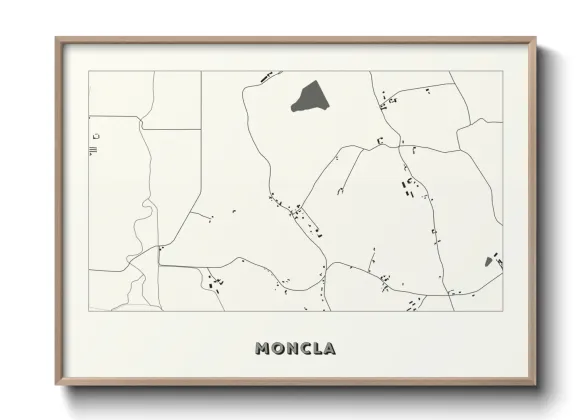 Une affiche de carte sur Moncla