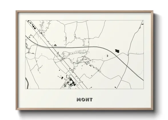 Une affiche de carte sur Mont