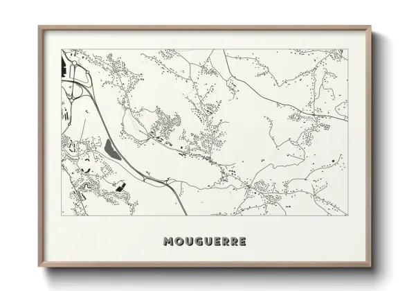 Une affiche de carte sur Mouguerre