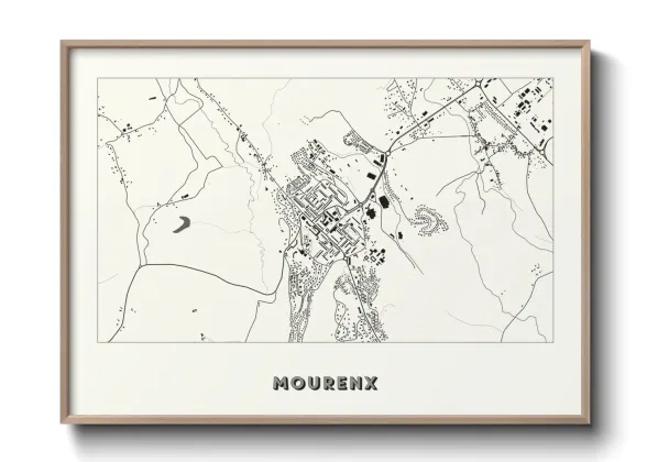 Une affiche de carte sur Mourenx