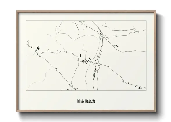 Une affiche de carte sur Nabas