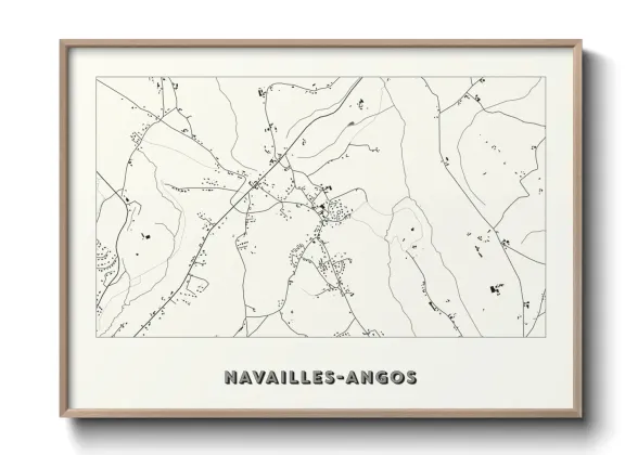Une affiche de carte sur Navailles-Angos