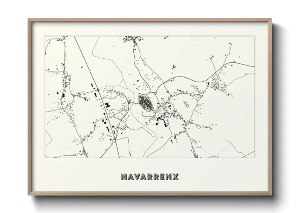 Une affiche de carte sur Navarrenx