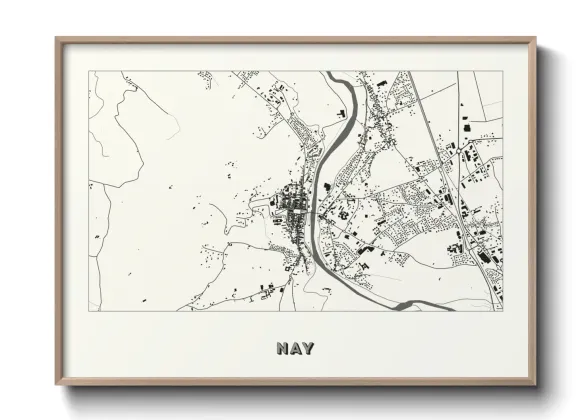 Une affiche de carte sur Nay