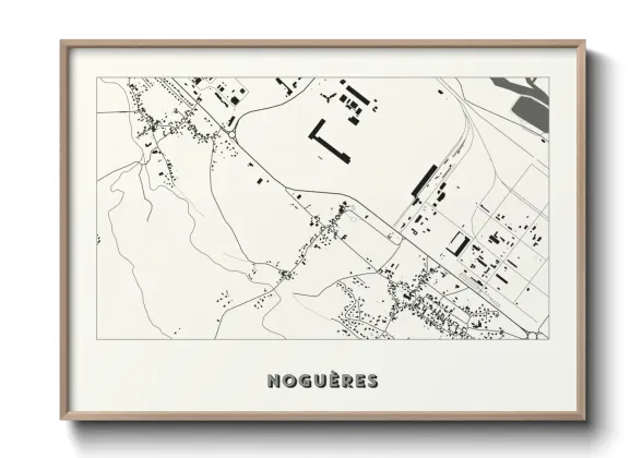 Une affiche de carte sur Noguères