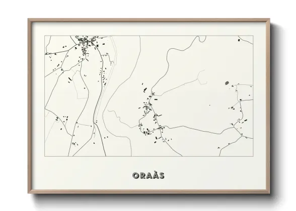 Une affiche de carte sur Oraàs