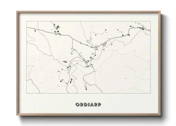 Une affiche de carte sur Ordiarp