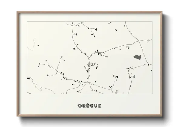 Une affiche de carte sur Orègue