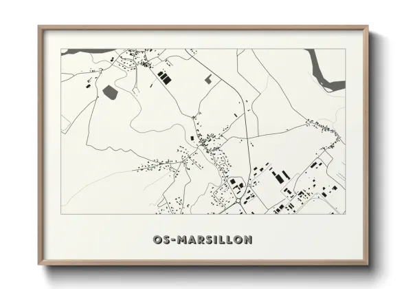 Une affiche de carte sur Os-Marsillon