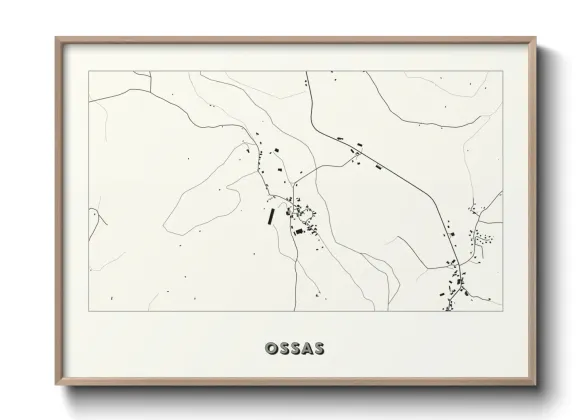Une affiche de carte sur Ossas