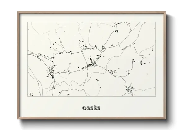Une affiche de carte sur Ossès