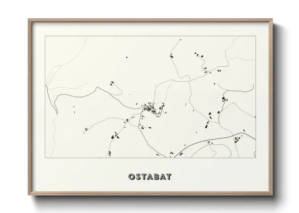 Une affiche de carte sur Ostabat