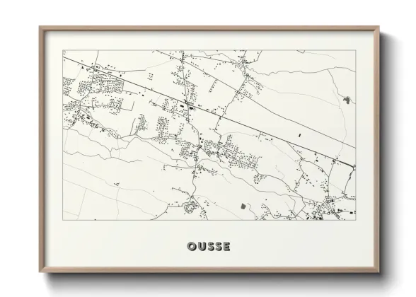 Une affiche de carte sur Ousse