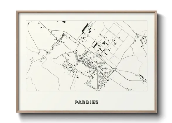 Une affiche de carte sur Pardies