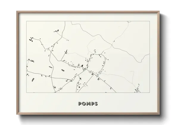 Une affiche de carte sur Pomps